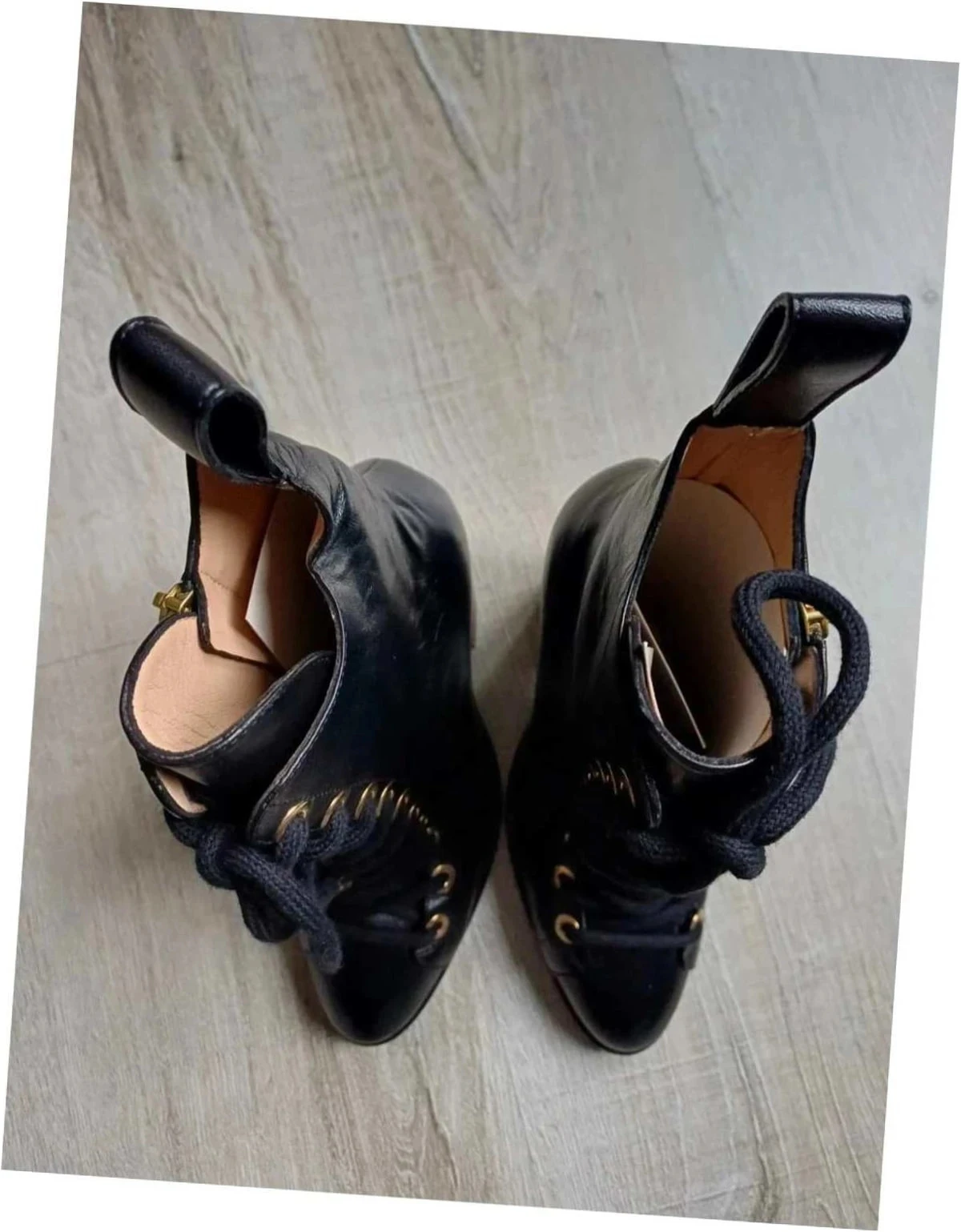 Pièce de créateur Bottines à lacets en cuir Victoria/Tomas – Pointure 36 neuve – photo 6